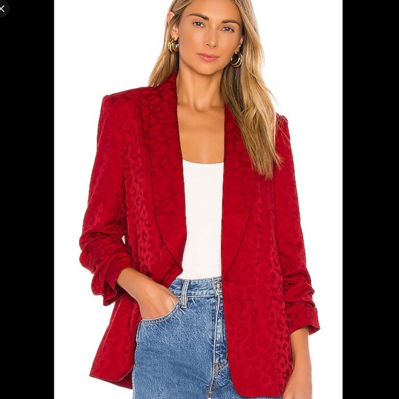 Blue Life Jackets & Blazers - NWOT Blue Life Red Leopard Blazer Size M